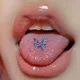 Y2K-Piercing de langue en métal pour femmes et filles goujons de corps épingle à fleur rose