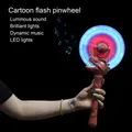 Jouet de moulin à vent filature arc-en-ciel musical lumineux LED réglable animal de dessin animé