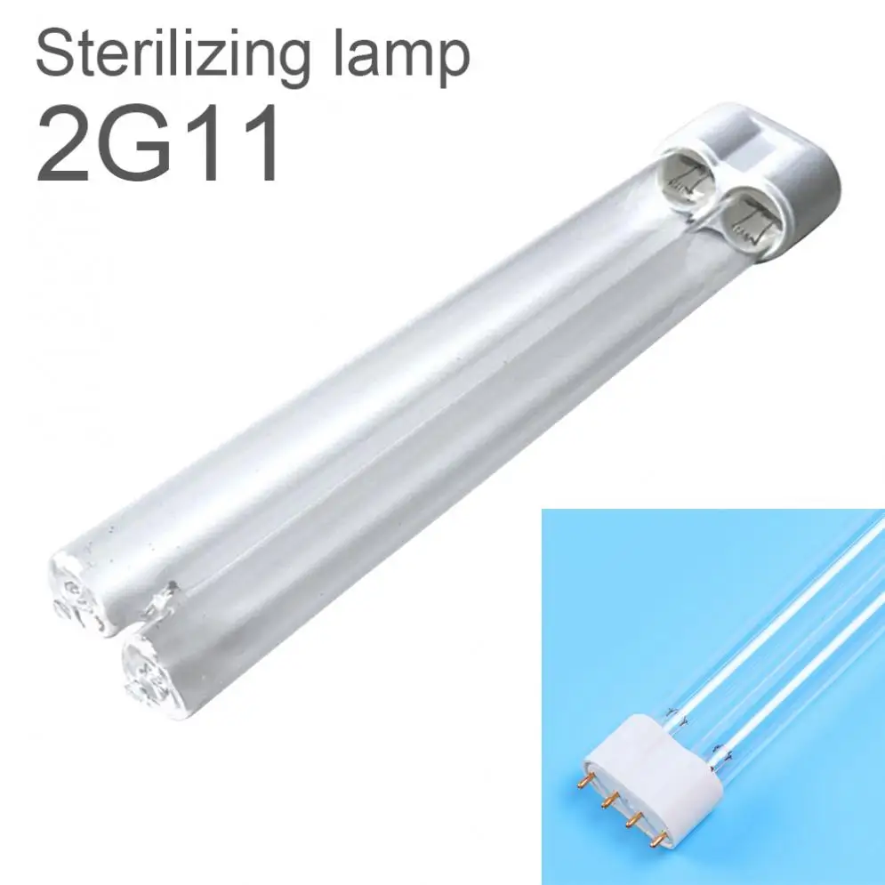 Lampe à ampoule UV 4 broches 2G11, bases d'ampoule, lampes UVC 18W 24W 36W 40W 55W, Purification de la lampe UV pour le nettoyage de l'air/étangs de nettoyage, lumière UV