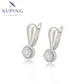 Xuping – boucles d'oreilles Huggies pour femmes bijoux à la mode plaqué Rhodium A00915009