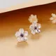 Boucles d'oreilles fleur en argent regardé 925 véritable pour femmes et filles bijoux à la mode