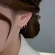 Boucles d'oreilles coréennes pour femmes griffe d'oreille clip de crochet d'oreille sertissage à