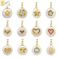 CSJA-collier avec pendentif en perles d'eau douce petit collier de fleurs breloques en forme de