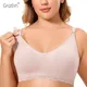 Gratlin – soutien-gorge d'allaitement sans fil en coton pour femmes