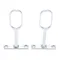 Support de rail de garde-robe en alliage de zinc, barre de confrontation de vêtements, tube de garde-robe, accessoires de quincaillerie de meubles, 2 pièces