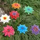 Piquets de jardin en métal décoration d'extérieur coloré Art de la cour antirouille bâton de