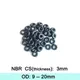 Joint torique en caoutchouc Neria rondelle d'étanchéité NitCarter Butadiene C S 3mm OD 9 10