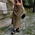 Jupes mi-longues à imprimé floral rétro pour femmes style preppy Kawaii jupe longue taille haute