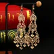 Boucles d'oreilles pompon coeurs en or boucles d'oreilles ethniques tribales antiques bijoux de