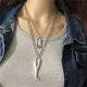 Anslow – collier en forme de grand cœur pour femmes bijoux de Style pubg Rock Design Original à