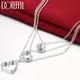 DOTEFFIL – collier à trois chaînes en argent Sterling 925 pendentif en forme de cœur breloque pour