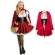 S-6XL Adulte Femmes Petit Chaperon Rouge Costumes Anime Cosplay Net Jeu Uniformes Halloween