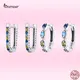 Bamoer – boucles d'oreilles en forme de U pour femmes Double anneau d'oreille creux en argent