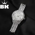 THE BLING KING – montre-bracelet de luxe pour femmes petite montre glacée strass rond cadran