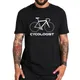 T-shirt à manches courtes pour vélo 100% coton imprimé graphique motif cycologue Y-Tee Zones Me