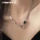 Mewanry – chaîne de clavicule en Zircon noir scintillant pour femmes collier fait à la main élégant