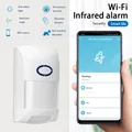 Tuya Intelligence-Poignées infrarouges WiFi alarme à capteur de mouvement PIR compatible avec le