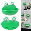 Shelf Drain Tray Holder Leaking Water Self-adhesive Cartoon Sucker Soap Dish Drain Rack Frog Soap