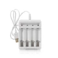 4 Solts – chargeur de batterie adaptateur prise USB universel piles rechargeables AA/AAA