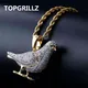 TOPGRILLZ – collier avec pendentif en forme de Pigeon en Zircon pour homme et femme bijou Hip Hop