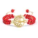 Bracelets de perles rouges vintage pour hommes et femmes bracelets en pierre naturelle arbre de