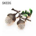 SKEDS – broche en forme de pomme de pin pour hommes et femmes en alliage de plantes pour mariage