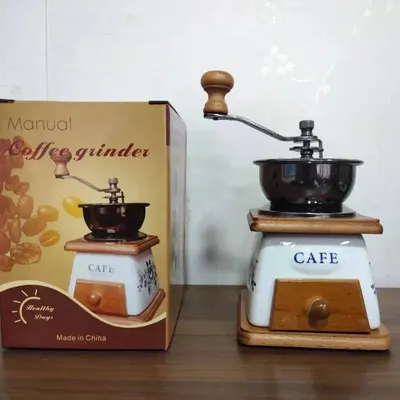 Moulin à café manuel avec poignée en acier inoxydable noyau de meulage conception portable