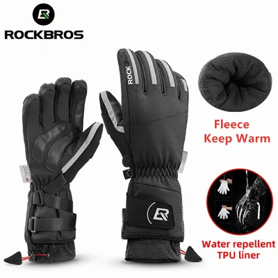 ROCKBROS – gants de Ski de Snowboard de moto d'équitation d'hiver coupe-vent imperméables