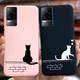 Coques de téléphone en silicone souple pour Vivo V21e coque chat mignon freins nouvelle mode