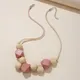 Colliers de perles de bois faits à la main ethniques pour femmes ULvintage déclaration de perles