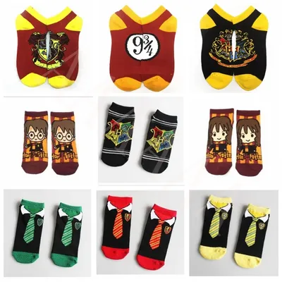 Chaussettes en coton Harry Potter pour garçons et filles badges de l'académie des magiques