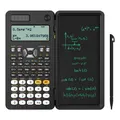 Calculatrice scientifique solaire Portable pliable avec bloc-notes LCD 417 fonctions