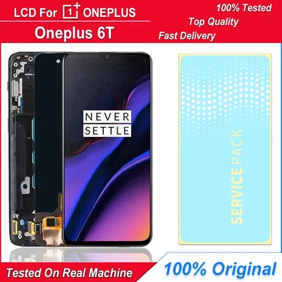 Bloc écran tactile LCD AMOLED 6.41 pouces pour Oneplus 6T A6010 A6013