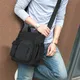 Sac à Bandoulière Noir Décontracté pour Homme Sacoche de Voyage pour Ordinateur Portable à la