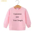 Pull Personnalisé pour Enfant Blanc Rose Jaune Vêtements d'Automne et d'Hiver Chemise de