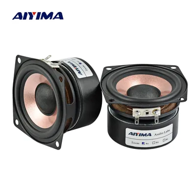 AIYIMA – 2 haut-parleurs Audio 2.5 pouces gamme complète 4 8 Ohm HIFI Home cinéma 8-15W