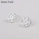 Uini-Tail-Boucles d'oreilles étoile à cinq branches en argent tibétain Petites étoiles Bijoux