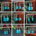 Boucles d'oreilles Boho Vintage Turquoise Water DstressStud pour femme étoile cœur fleur tribu