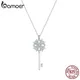 Bamoer-Collier pendentif flocon de neige en argent regardé 925 pour femme clé cadeau