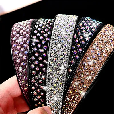 Serre-tête de luxe en cristal pour femmes avec strass rembourré à la mode accessoires pour