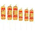 Pétards chinois en forme de pétards fournitures de fête du Nouvel An rouge 6 pièces