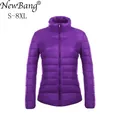 NewBang-Doudoune Ultra Légère pour Femme Col Montant Manteau observateur Portable Combinaison