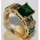 Bague de Fiançailles et de Mariage pour Femme Accessoire de Luxe Vert Brcorporelle Populaire à