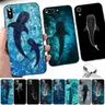 Coque de téléphone avec baleine océanique et requin nageant coque pour iPhone 13 8 7 6 6S Plus
