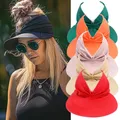 2022 Summer Hat Women Sun Visor Sun Hat Women Anti-ultraviolet Elastic Hollow Top Hat Outdoor