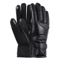 Gants chauffants électriques en cuir PU pour moto avec capteur d'écran tactile gants pour hommes