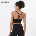SOISOU-Survêtement de yoga pour femmes vêtements de sport élastiques soutien-gorge et leggings