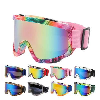 Lunettes de ski anti-buée pour moto lunettes de sport en plein air masque de ski coupe-vent