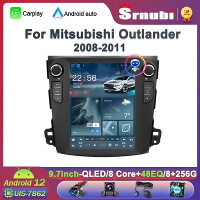 Srnubi-Autoradio pour Mitsubishi Outlander Android 12.0 Limitation Vidéo 2Din 4G WiFi