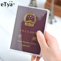 ETYA-Porte-passeport de voyage étanche porte-cartes d'identité transparent en PVC porte-cartes de